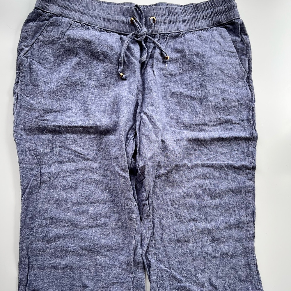 Linen Blue Style Pants